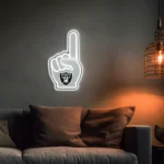 Las Vegas Raiders Neon Sign Nfl Foam Finger 1