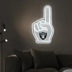 Las Vegas Raiders Neon Sign Nfl Foam Finger 1