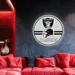 Las Vegas Raiders Neon Sign Nfl Helmet Acrylic 1
