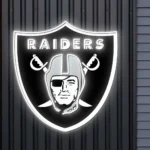 Las Vegas Raiders Neon Sign Pirate Face Art 1