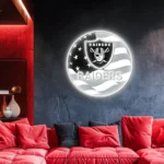 Las Vegas Raiders Neon Sign Us Pennant Acrylic 1