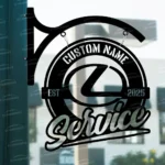 Lexus Metal Sign Bespoke Logo Metal Hanging Sign Car Garage Decor 1