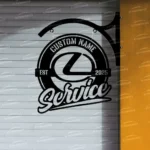 Lexus Metal Sign Bespoke Logo Metal Hanging Sign Car Garage Decor 1
