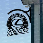 Lexus Metal Sign Bespoke Logo Metal Hanging Sign Car Garage Decor 1