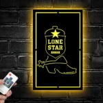 Lone Star Metal Sign Artistic Texas 1