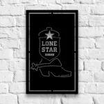 Lone Star Metal Sign Artistic Texas 1