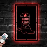 Lone Star Metal Sign Artistic Texas 1