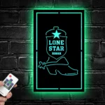 Lone Star Metal Sign Artistic Texas 1