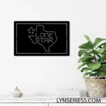 Lone Star Metal Sign Texas 1