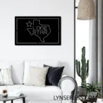 Lone Star Metal Sign Texas 1