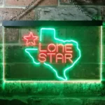 Lone Star Neon Sign Artistic Texas 1