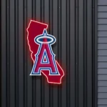 Los Angeles Angels Neon Sign California State Map 1