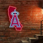 Los Angeles Angels Neon Sign California State Map 1