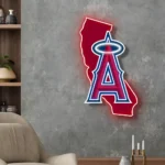 Los Angeles Angels Neon Sign California State Map 1