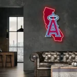 Los Angeles Angels Neon Sign California State Map 1