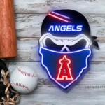 Los Angeles Angels Neon Sign Skull 1
