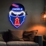 Los Angeles Angels Neon Sign Skull 1
