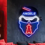 Los Angeles Angels Neon Sign Skull 1