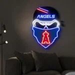 Los Angeles Angels Neon Sign Skull 1