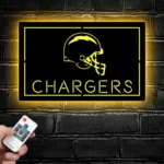 Los Angeles Chargers Metal Sign Chargers Helmet 1
