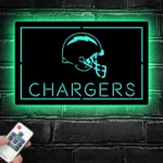 Los Angeles Chargers Metal Sign Chargers Helmet 1