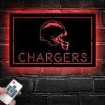 Los Angeles Chargers Metal Sign Chargers Helmet 1