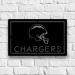 Los Angeles Chargers Metal Sign Chargers Helmet 1