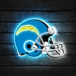 Los Angeles Chargers Neon Sign Nfl Football Helmet Acrylic Led 1