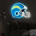Los Angeles Chargers Neon Sign Nfl Football Helmet Acrylic Led 1