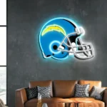 Los Angeles Chargers Neon Sign Nfl Football Helmet Acrylic Led 1