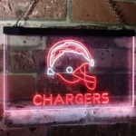 Los Angeles Chargers Neon Sign Nfl Helmet Icon 1