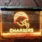 Los Angeles Chargers Neon Sign Nfl Helmet Icon 1