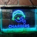 Los Angeles Chargers Neon Sign Nfl Helmet Icon 1