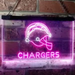 Los Angeles Chargers Neon Sign Nfl Helmet Icon 1