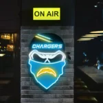 Los Angeles Chargers Neon Sign Skull 1