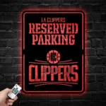 Los Angeles Clippers Metal Sign Reserved Parking Logo 1