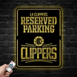Los Angeles Clippers Metal Sign Reserved Parking Logo 1