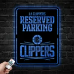 Los Angeles Clippers Metal Sign Reserved Parking Logo 1