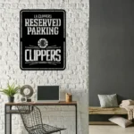 Los Angeles Clippers Metal Sign Reserved Parking Logo 1