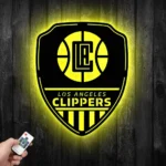 Los Angeles Clippers Metal Sign Shield Shape 1