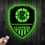 Los Angeles Clippers Metal Sign Shield Shape 1
