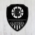 Los Angeles Clippers Metal Sign Shield Shape 1