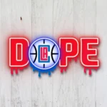 Los Angeles Clippers Neon Sign Dripping Dope 1