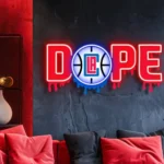 Los Angeles Clippers Neon Sign Dripping Dope 1