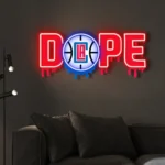 Los Angeles Clippers Neon Sign Dripping Dope 1