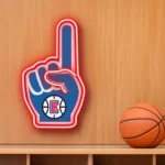 Los Angeles Clippers Neon Sign Nba Foam Finger 1