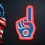 Los Angeles Clippers Neon Sign Nba Foam Finger 1