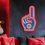 Los Angeles Clippers Neon Sign Nba Foam Finger 1