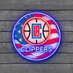 Los Angeles Clippers Neon Sign Us Pennant Acrylic 1