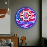 Los Angeles Clippers Neon Sign Us Pennant Acrylic 1